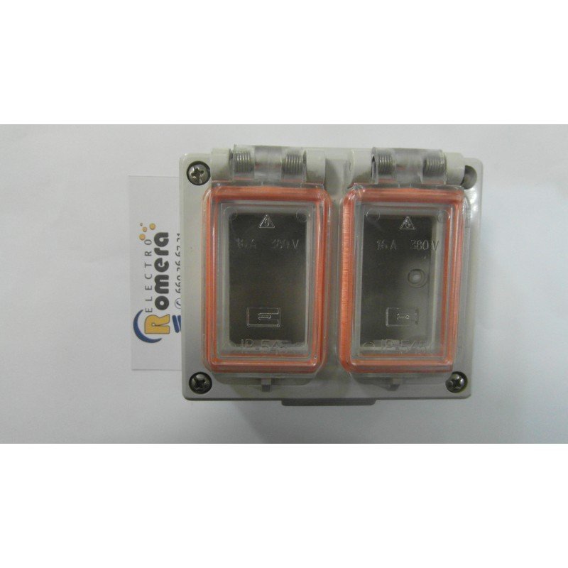 CAJA ESTANCA 2 ELEMENTOS SUPERFICIE EUNEA BLANCO 3609-B