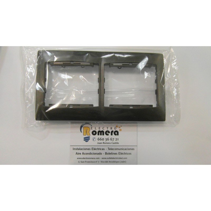 PLACA 2 ELEMENTOS HORIZONTAL GRIS LAVA