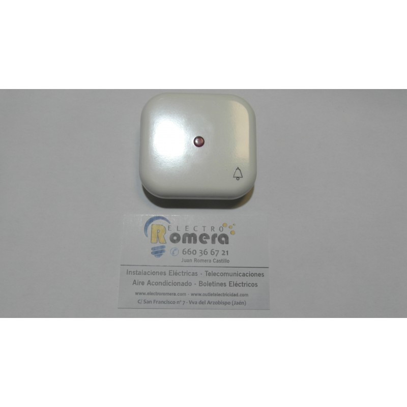 TECLA PULSADOR TIMBRE CON VISOR BLANCO 7204BA LX