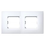 PLACA 2 ELEMENTOS SIN GARRAS Y CON BASTIDOR BLANCO MATE 27772-60
