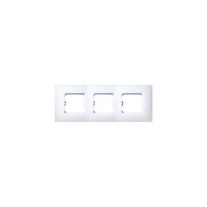 PLACA 3 ELEMENTOS SIN GARRAS Y CON BASTIDOR BLANCO MATE 27773-60
