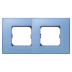 PLACA 2 ELEMENTOS SIN GARRAS CON BASTIDOR AZUL MATE 27772-63