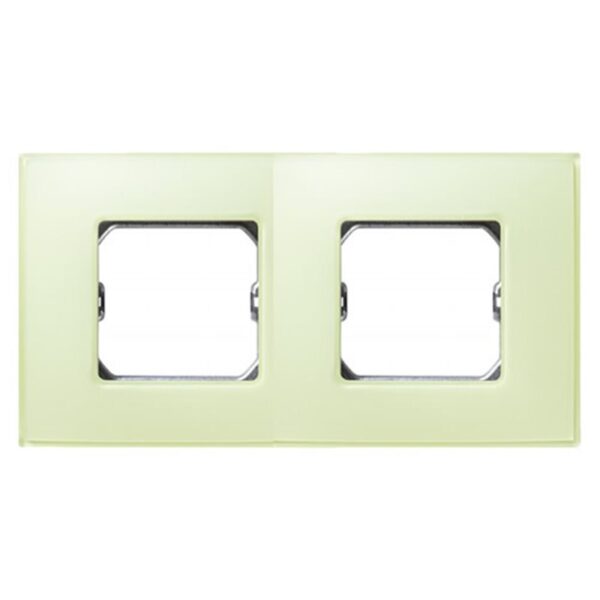 PLACA 2 ELEMENTOS SIN GARRAS CON BASTIDOR AMARILLO MATE 27772-61