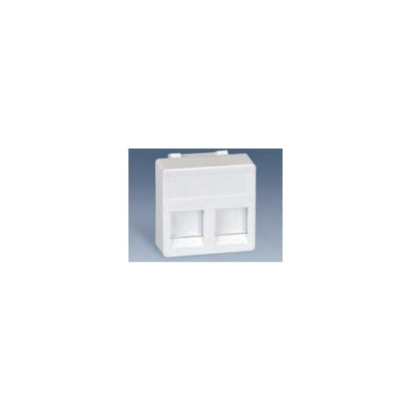 TAPA CONECTOR DOBLE RJ-45 BLANCO NIEVE SIMON 27 PLAY 27486-35