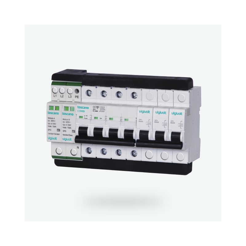 Protector Toscano POP contra sobretensiones combi 4p5ot15 vigivolt