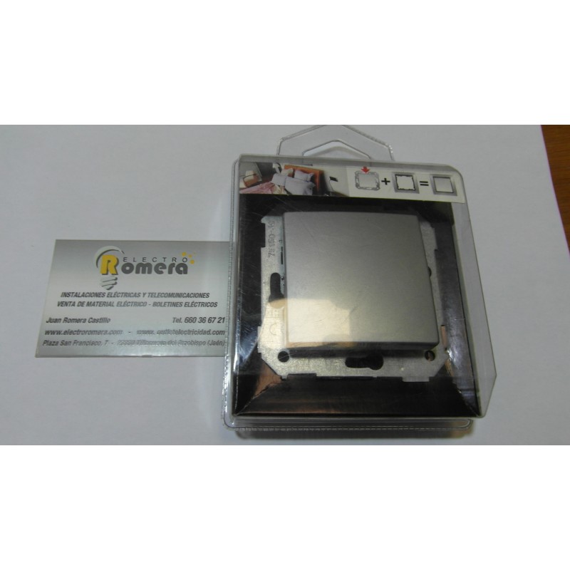 PULSADOR ALUMINIO MATE MONOBLOCK MECANISMO INCLUIDO