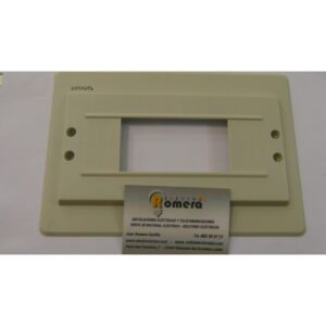 PLACAS DE PLASTICO GRIS PARA 8 MODULOS