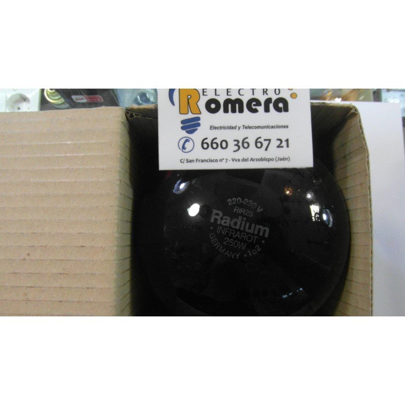 BOMBILLA 250W E27 INFRAROT STRAHLER RADIUM 220-230V RIR 25
