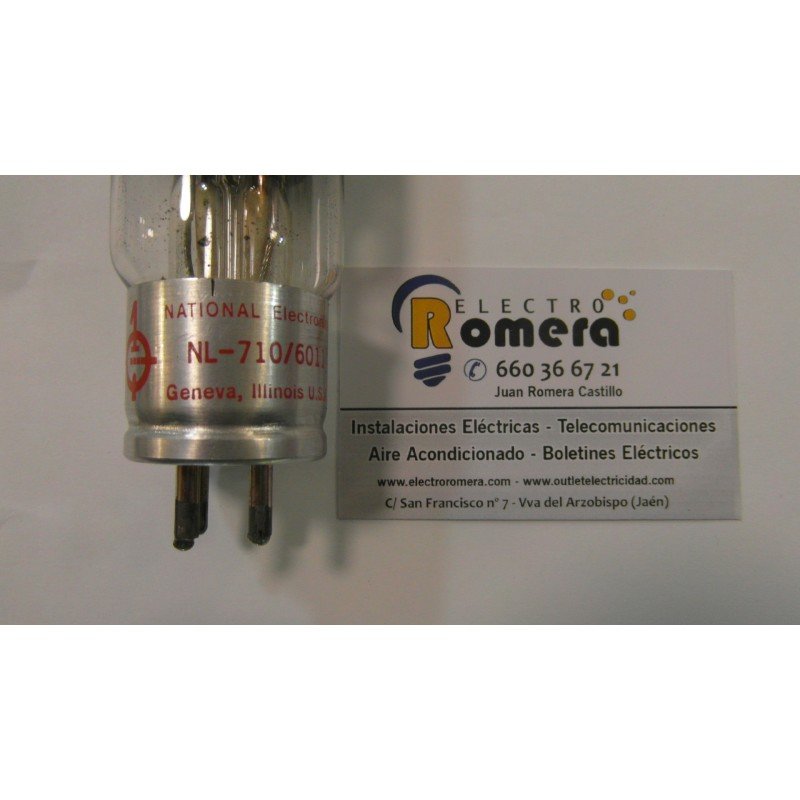 Bombilla electrónica  " NATIONAL Electronics "  NL-710/6011 Geneva, ILLinois U.S.A 9139