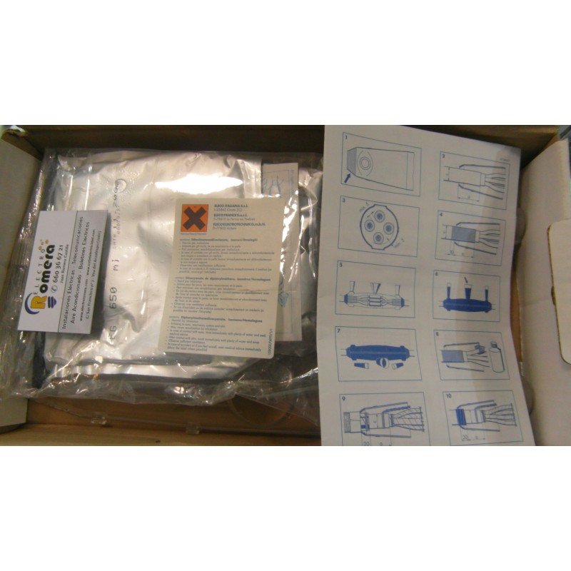 Empalme recto con resina de fundición tipo ED13 RESINBOX ELECO