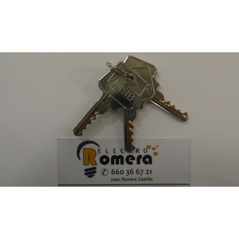 CERRADURA O BOMBIN DE SEGURIDAD PARA PUERTAS. AZBE. CILINDRO REDONDO CON 1 JUEGO DE 3 LLAVES