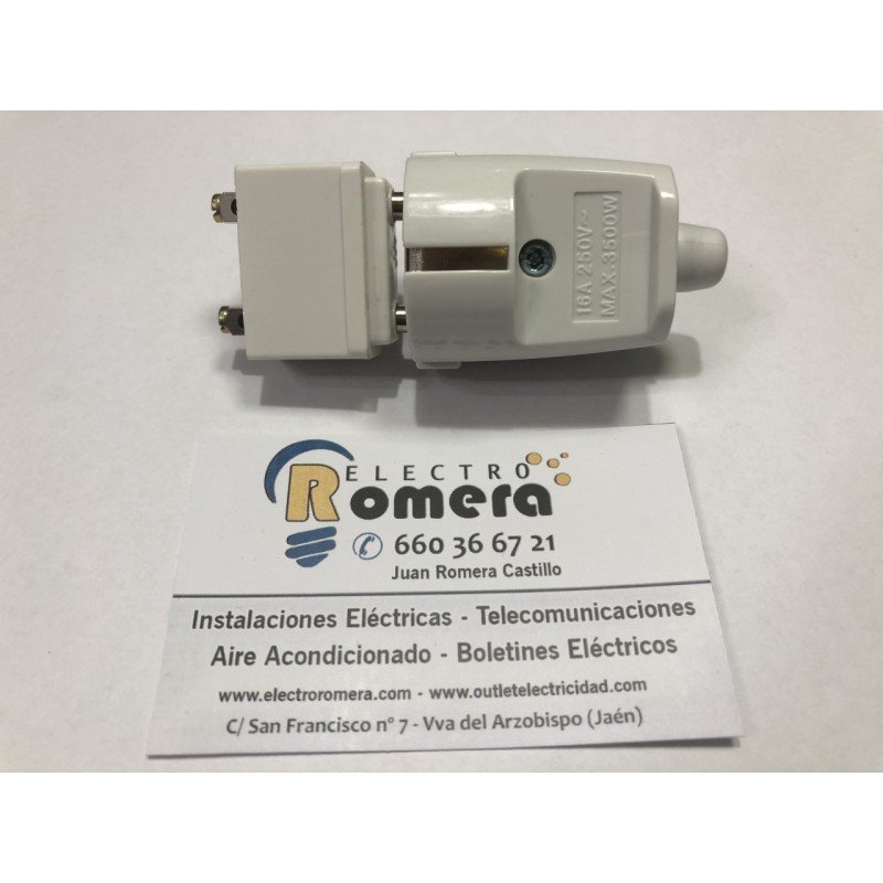 Base enchufe Superfil 2p  blanco