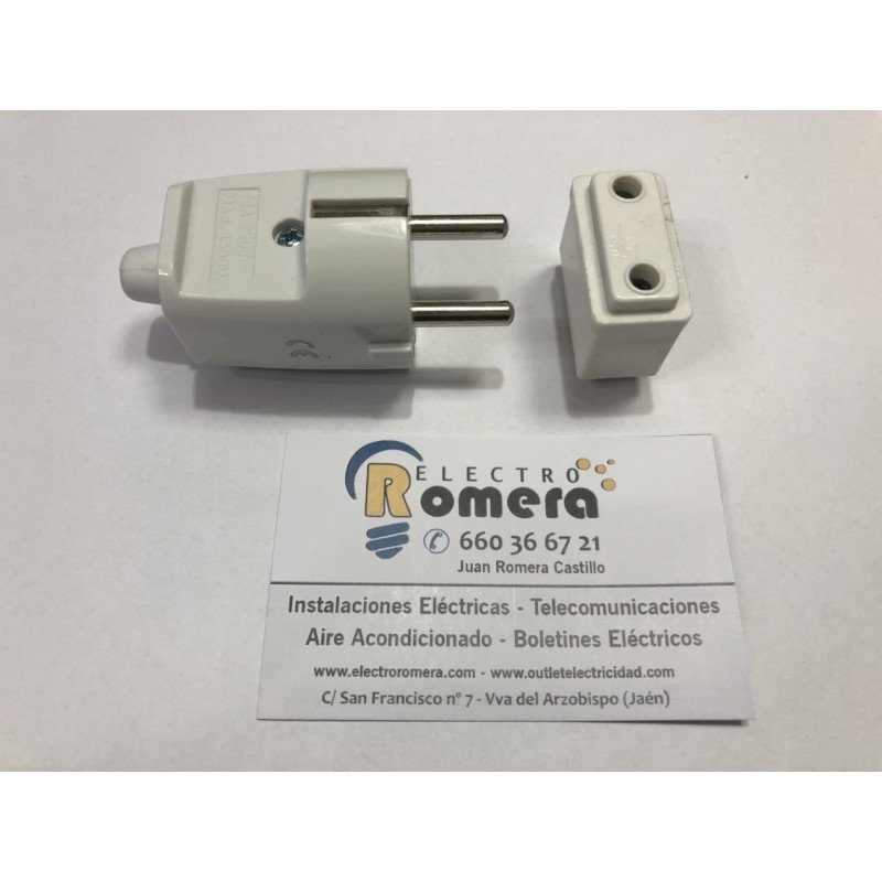 Base enchufe Superfil 2p  blanco