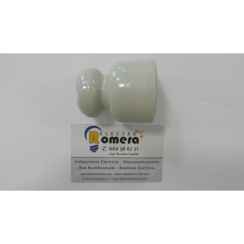 AISLADOR DE PORCELA BLANCO VINTAGE