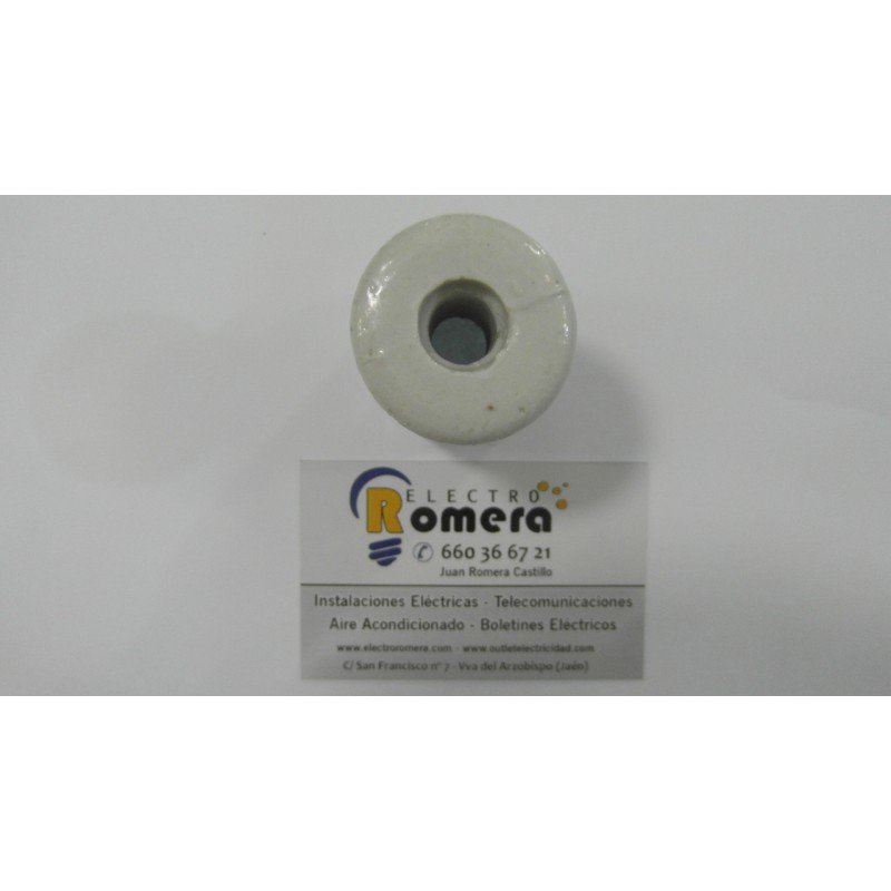 AISLADOR DE PORCELANA BLANCO VINTAGE ACABADO PLANO