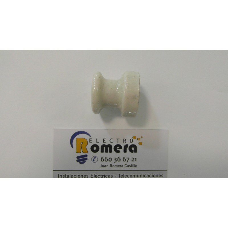 AISLANTE CERAMICO BLANCO PEQUEÑO ACABADO PLANO VINTAGE