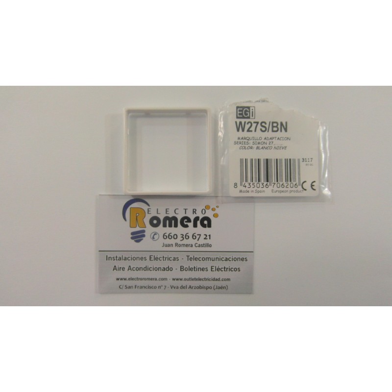 MARQUILLO ADAPTACION SERIE SIMON 27 BLANCO NIEVE EGI