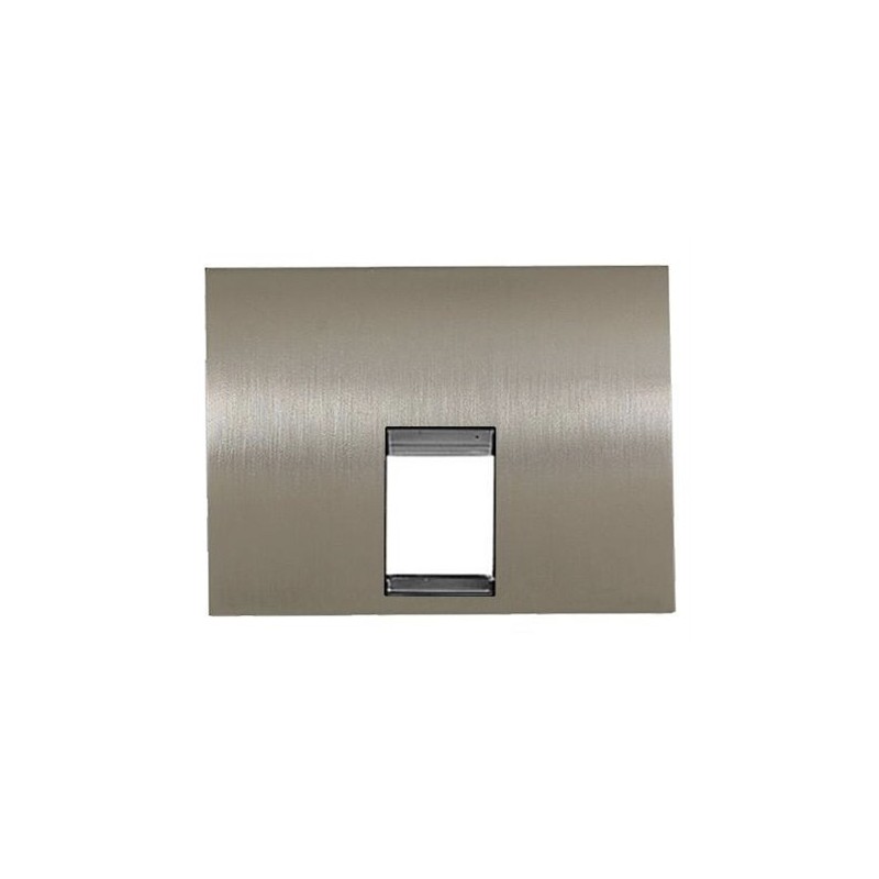 TAPA TOMA TELEFONO CONECTOR OLAS ACERO PULIDO 8417.1 AL