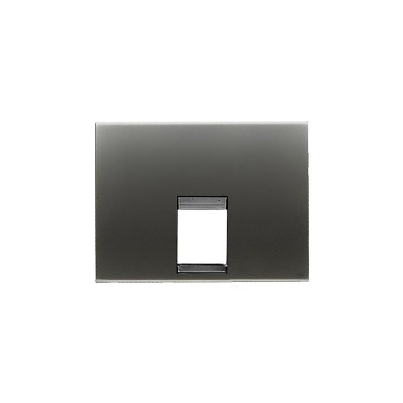 TAPA TOMA TELEFONO CONECTOR OLAS ACERO PERLA 8417.1 AP