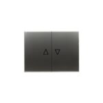 TECLA INTERRUPTOR PULSADOR PERSIANA OLAS ACERO PERLA 8444 AP