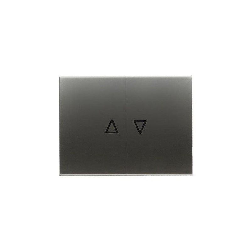 TECLA INTERRUPTOR PULSADOR PERSIANA OLAS ACERO PERLA 8444 AP