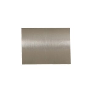 TECLA DOBLE INTERRUPTOR CONMUTADOR SERIE OLAS ACERO PULIDO