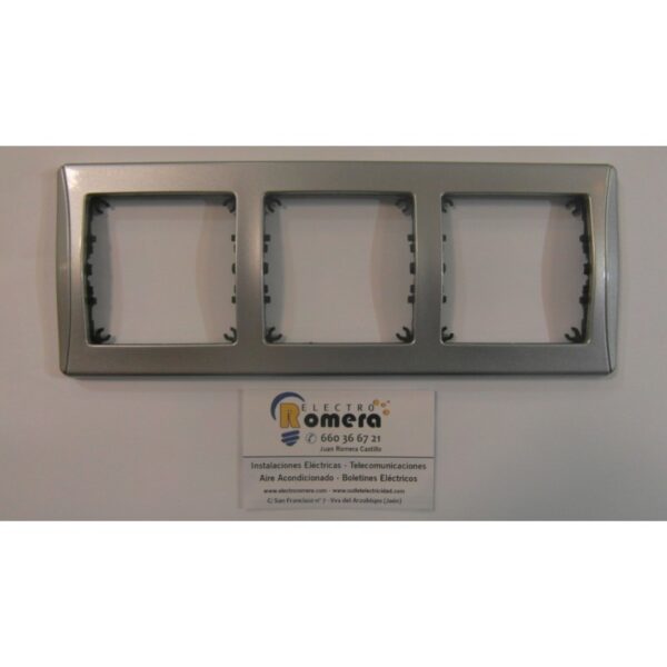 MARCO 3 ELEMENTOS HORIZONTAL SM180 ALUMINIO 1 MARCO 3 ELEMENTOS HORIZONTAL SM180 ALUMINIO