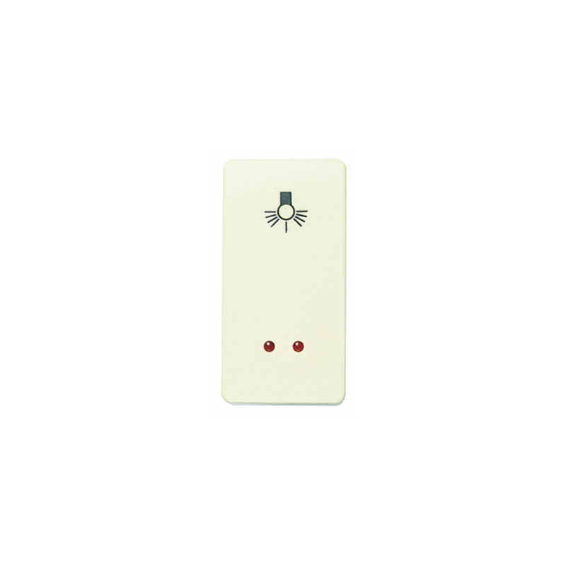 PULSADOR BLANCO ALPINO STYLO ESTRECHO SIMBOLO LUZ