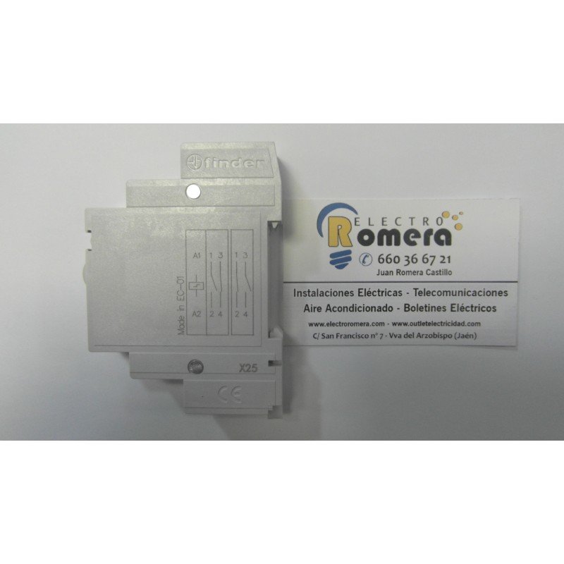 Relé de enclavamiento modular, DPST,1NO+1NC, 16A-250V, 230V AC, carril DIN 20.23.8.230.0000 FINDER 4 Relé de enclavamiento modular, DPST,1NO+1NC, 16A-250V, 230V AC, carril DIN 20.23.8.230.0000 FINDER