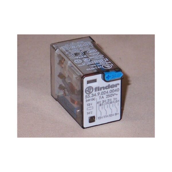 RELÉ INDUSTRIAL FINDER 55 Series, 4PDT, 24 VDC, 7 A 1 RELÉ INDUSTRIAL FINDER 55 Series, 4PDT, 24 VDC, 7 A