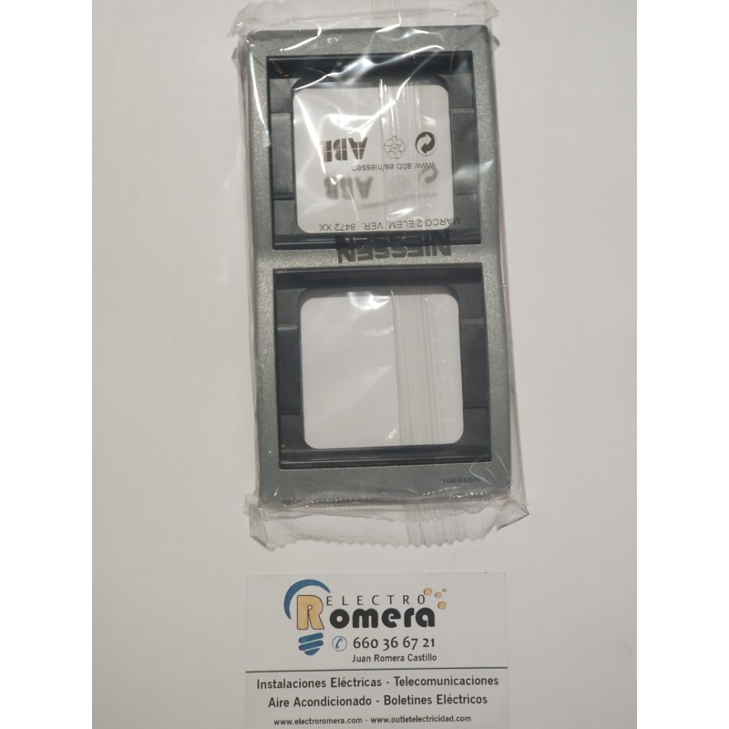 MARCO 2 ELEMENTOS VERT .OLAS GRIS ARTICO 8472 GA