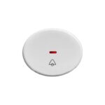 TECLA INTERRUPTOR CONMUTADOR CON VISOR SIMBOLO TIMBRE BLANCO NIESSEN TACTO 5504.3 BL