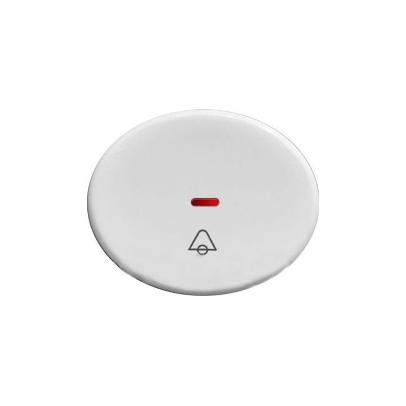 TECLA INTERRUPTOR CONMUTADOR CON VISOR SIMBOLO TIMBRE BLANCO NIESSEN TACTO