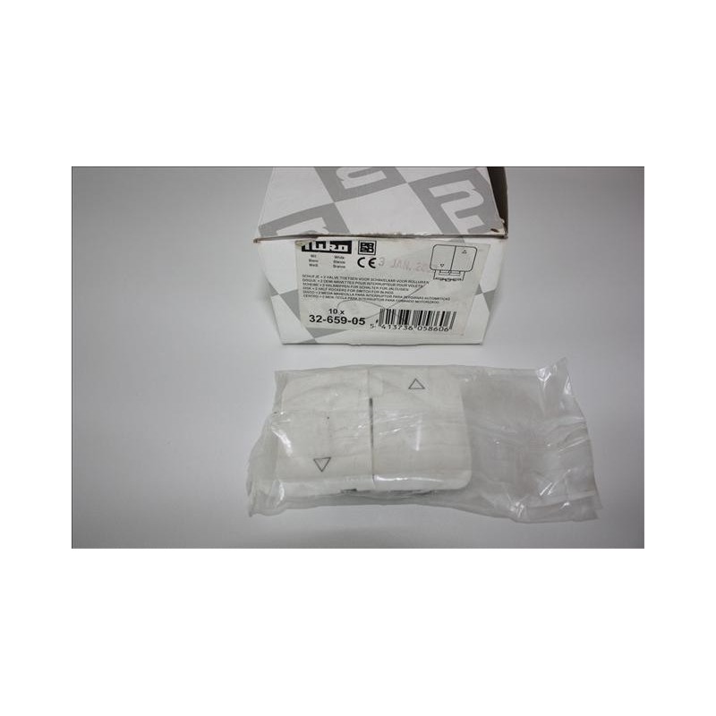 TECLA DOBLE PARA PERSIANAS BLANCO NIKO