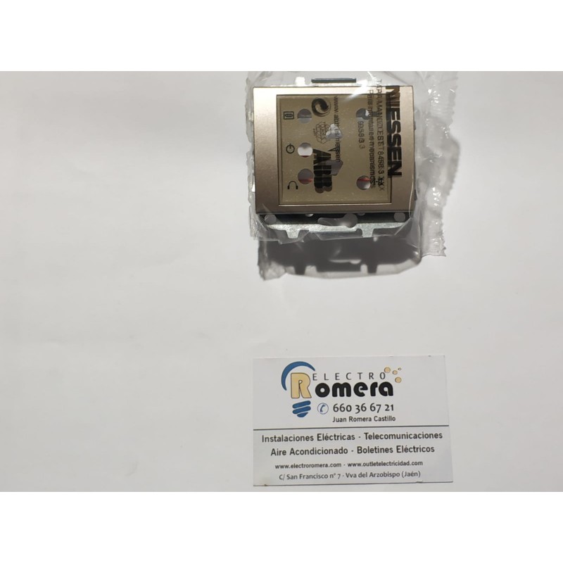 TAPA MANDO ESTEREO 2 CANALES NIESSEN OLAS COBRE SATEN 8458.3 CS