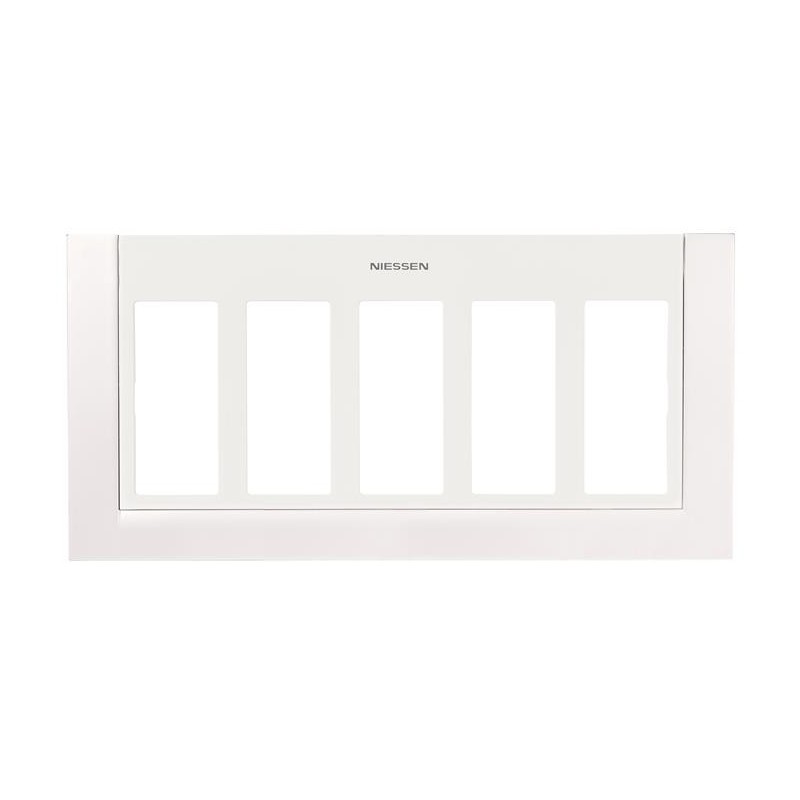 PLACA CAJA/ZOCALO 5 COLUMNAS NIESSEN