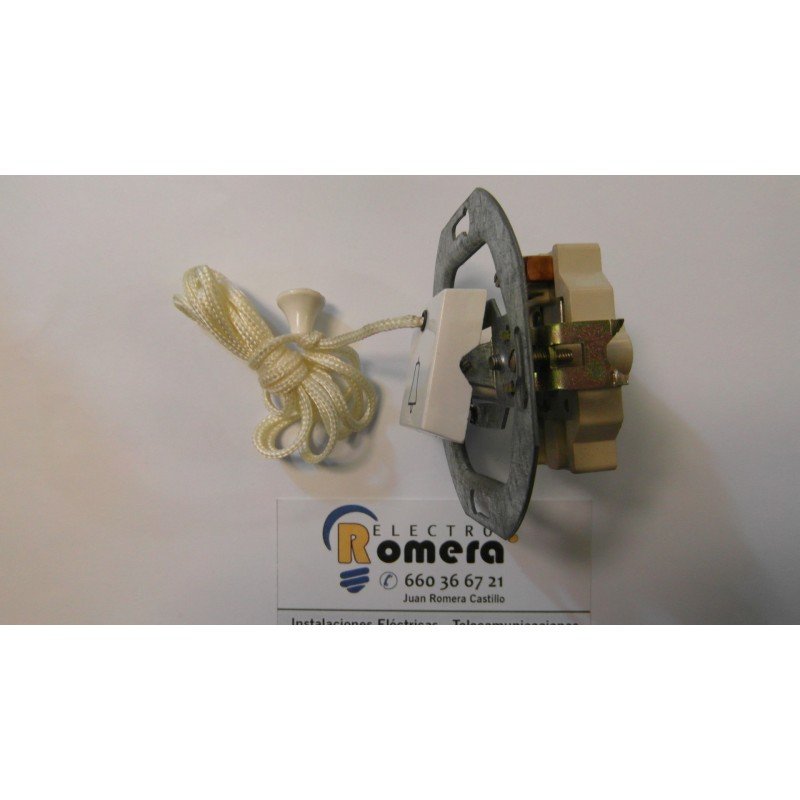PULSADOR TIMBRE DE TIRADOR SIMON 32 BLANCO