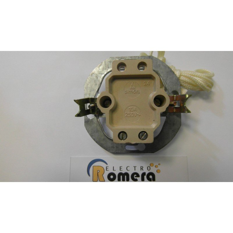 PULSADOR TIMBRE DE TIRADOR SIMON 32 BLANCO