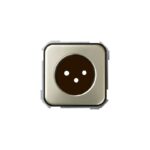 BASE ENCHUFE BIPOLAR CON TT DESPLAZADA MARRON SIMON SERIE 31 31442-36