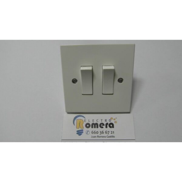 DOBLE INTERRUPTOR CON MARCO FENOPLAK