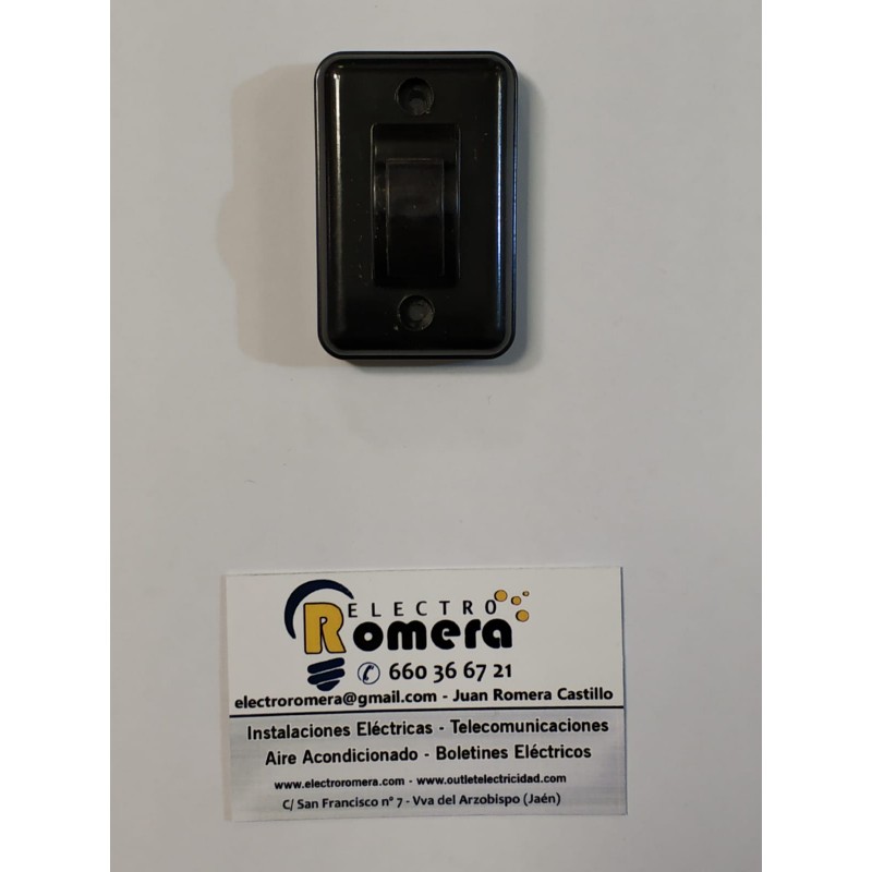 CONMUTADOR MARRON EXTRAPLANO 6A 220 V BJC