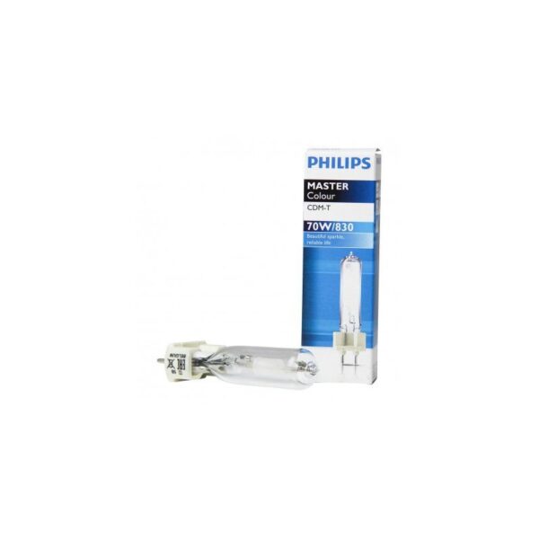 LAMPARA DE DESCARGA Philips MASTERColour CDM-T 70W 830 G12 | Luz Cálida