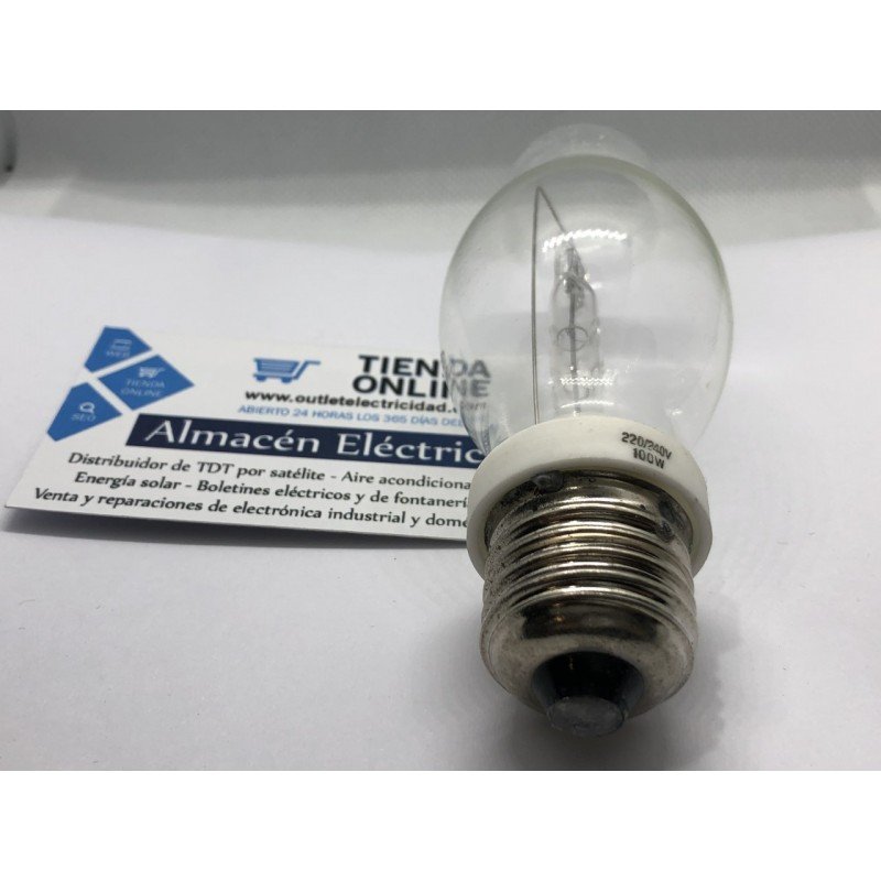 BOMBILLA HALOGENA CON DOBLE ENVOLTURA 100W E27 220/240V