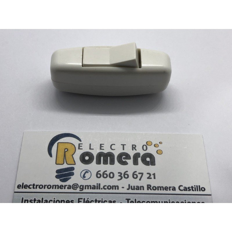 INTERRUPTOR DE PASO BAQUELITA COLOR BLANCO FPM