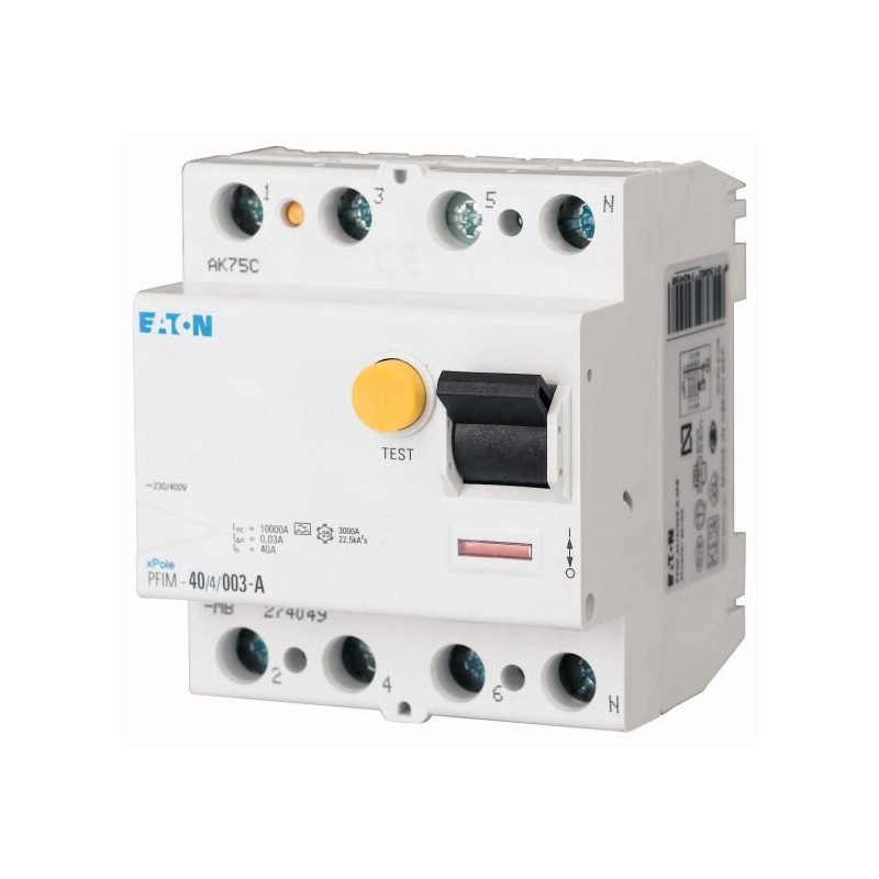 PFIM-40/4/003-MW 235410 EATON MOELLER Diferencial 4p 40A 30mA PFIM-40/4/003