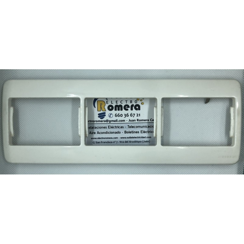 PLACA 3 ELEMENTOS VERTICAL SERIE SIGNO BLANCO ALPINO