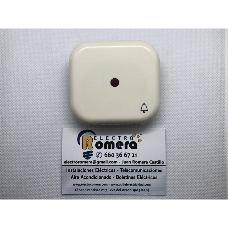 TECLA PULSADOR TIMBRE CON VISOR BLANCO ALPINO NIESSEN LX 7004 BA