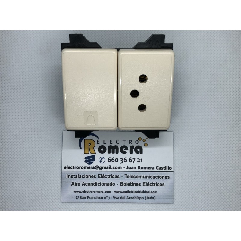 PULSADOR DE CAMPANA + ENCHUFE 3P
