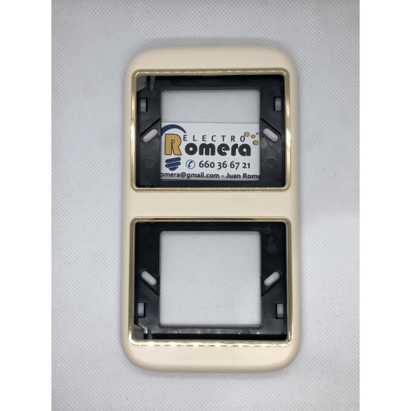 MARCO 2 ELEMENTOS VERTICAL MARFIL