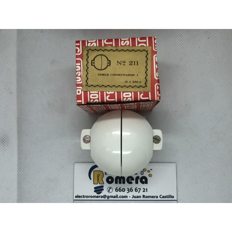 DOBLE CONMUTADOR I 10A 250V BLANCO